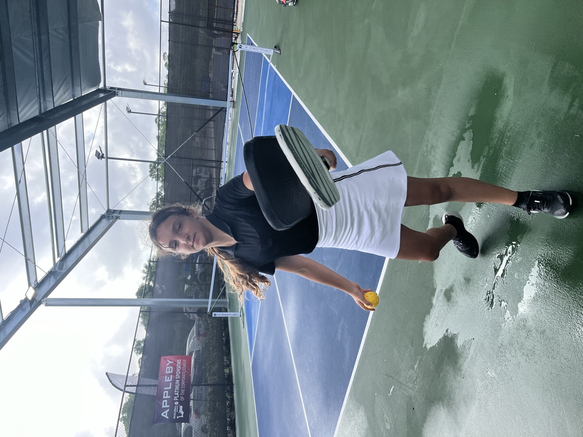 Ruby on a pickleball court